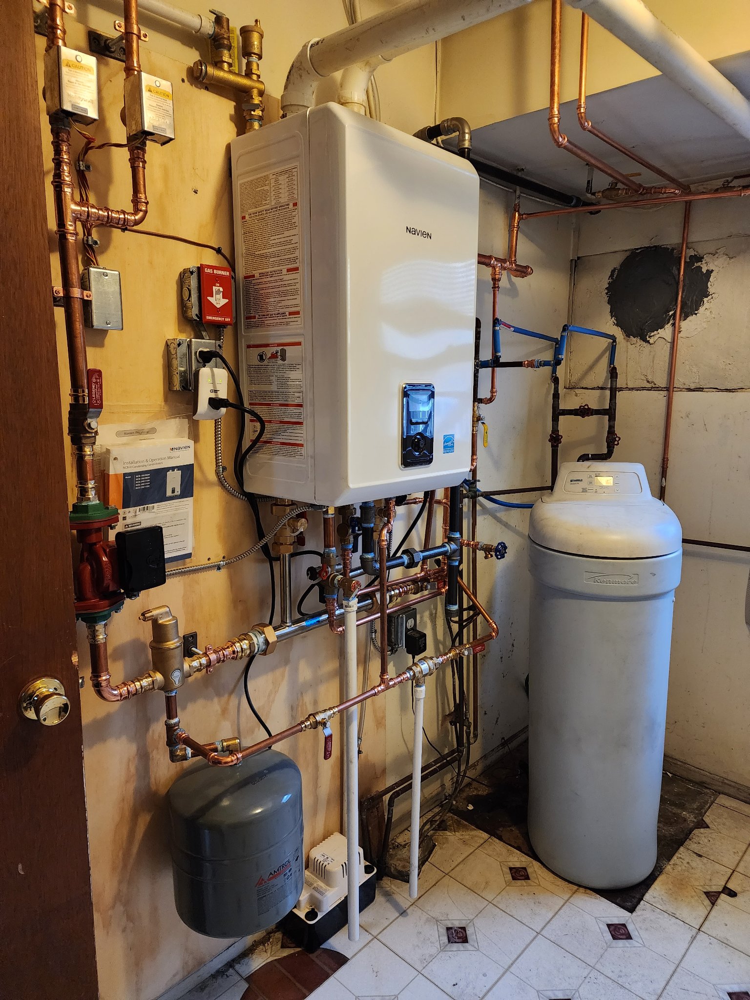 Burnham boiler with multi-zone copper piping