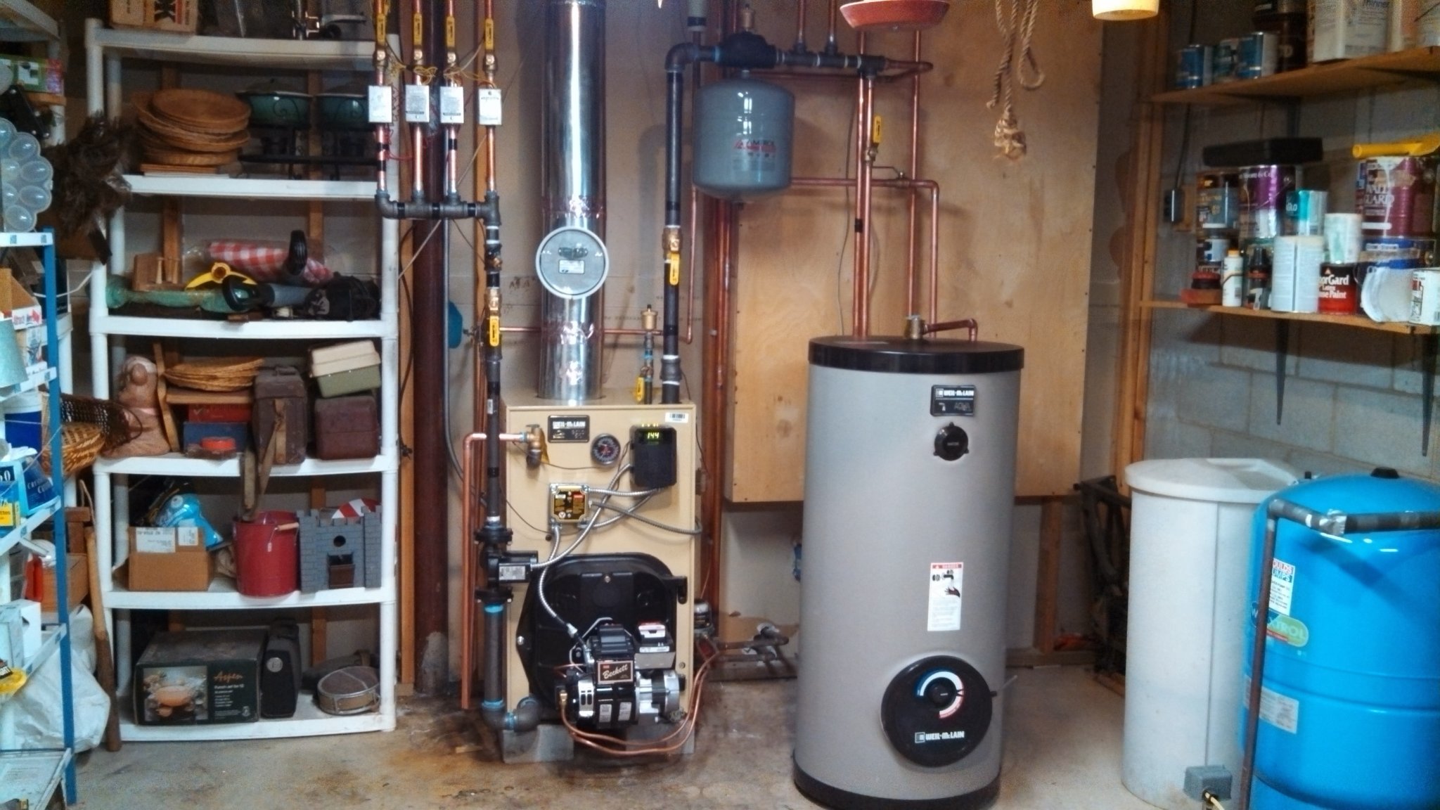 Boiler system with zone valves